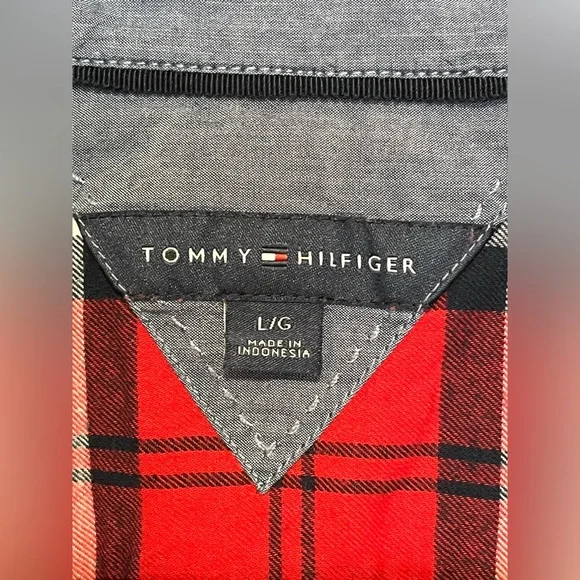 Tommy Hilfiger Plaid Long Sleeve Shirt Women's Large - Picture 4 of 12
